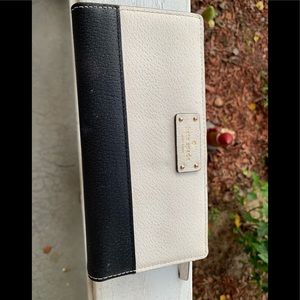Cream and Black Kate Spade Wallet